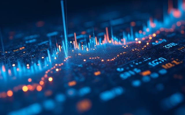 KI-basierte Darstellung von Finanzdaten und Diagrammen, die Wachstum und Sicherheit symbolisieren.