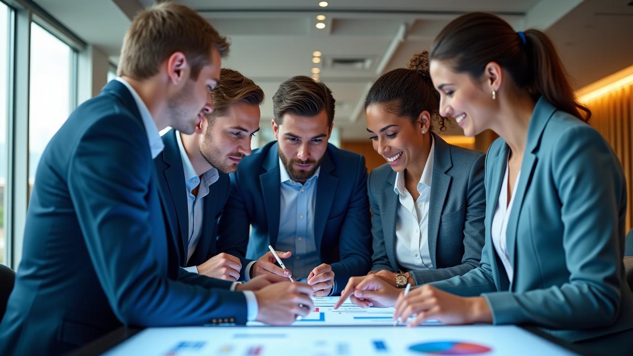 PHOENIX K LTD Team bei der Zusammenarbeit in einem modernen Büro